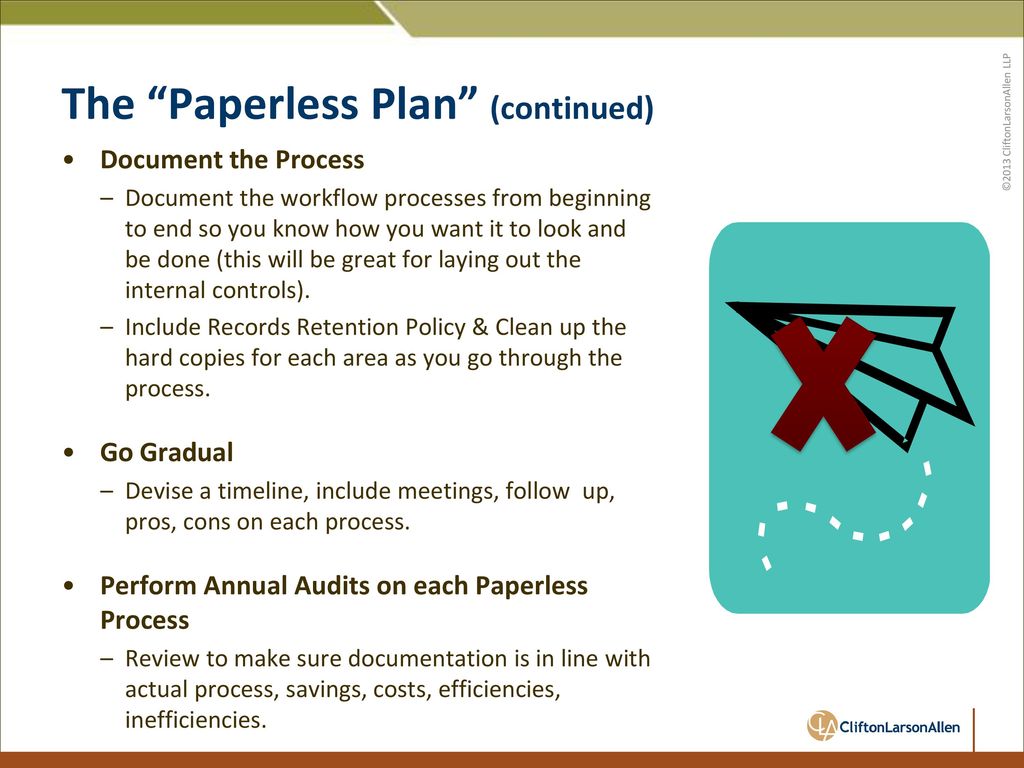 The Paperless Plan (continued)