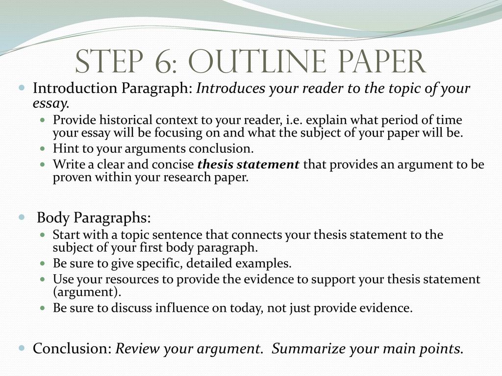 historical research paper