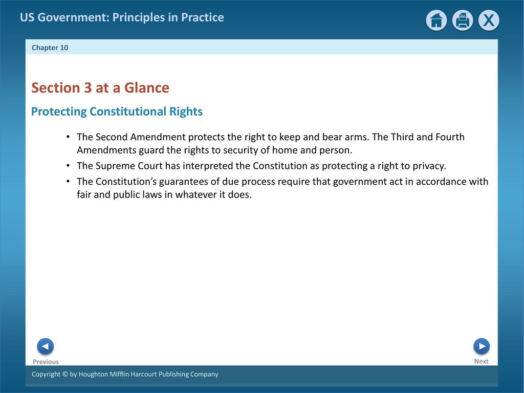 Section 1 at a Glance Protecting Constitutional Rights - ppt download