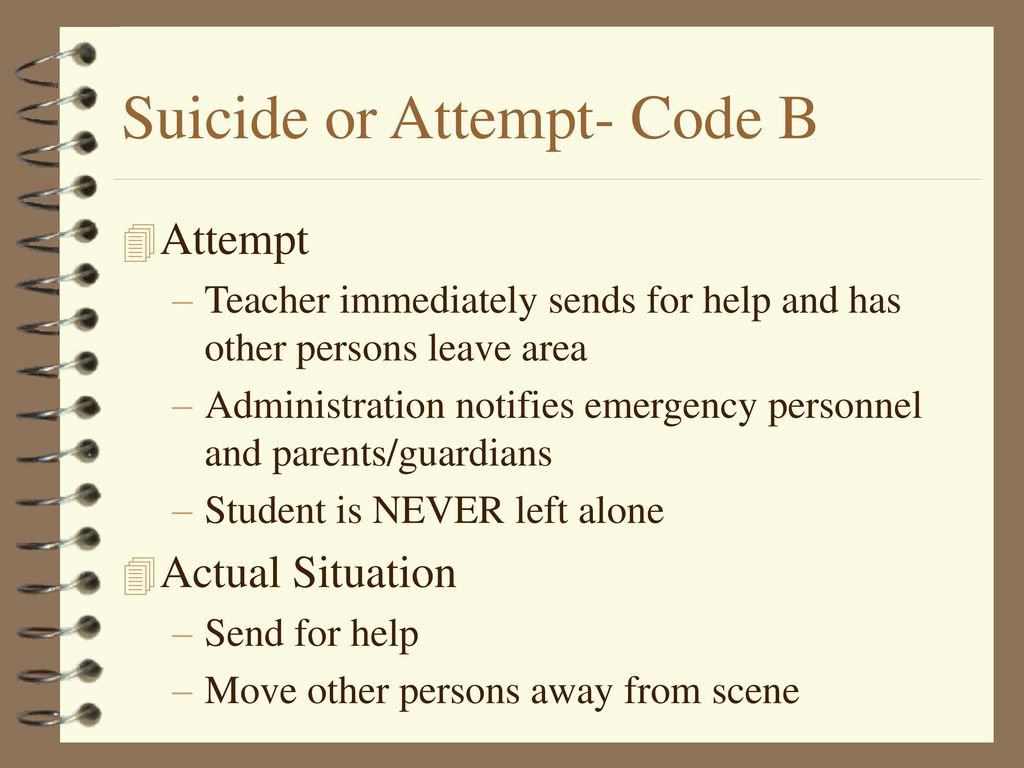 Suicide or Attempt- Code B