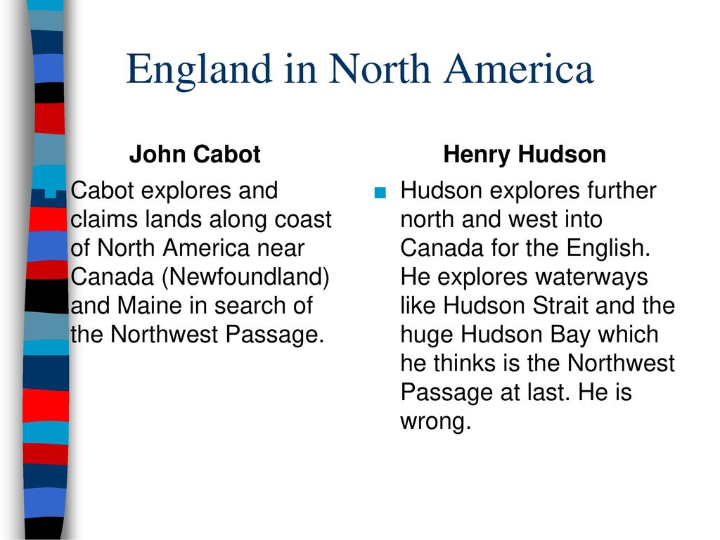 England in North America