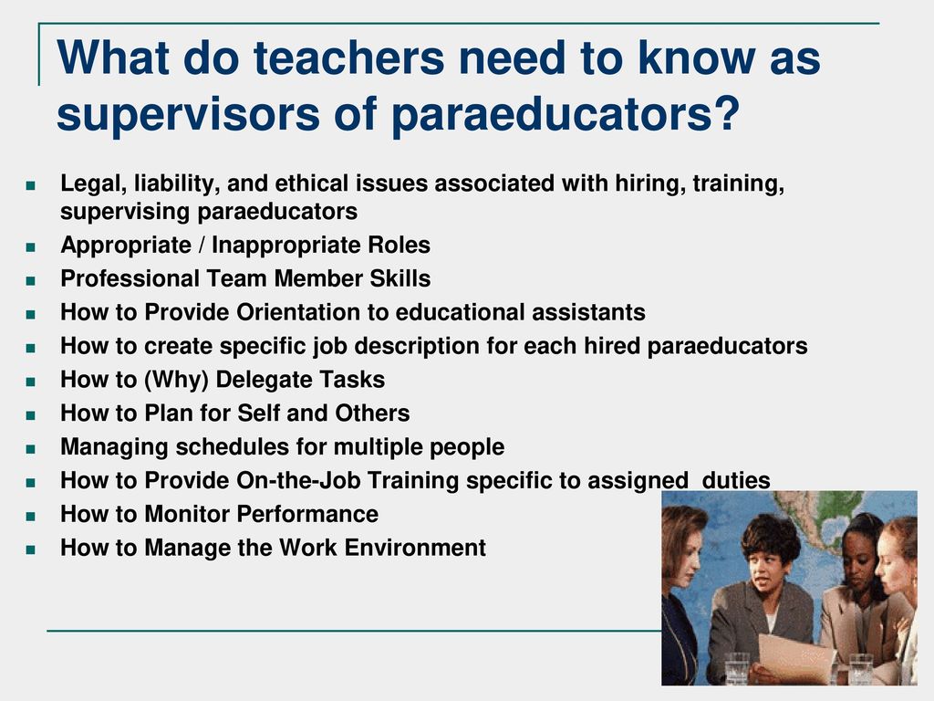 Effective Training And Supervision Of Paraeducators - Ppt Download