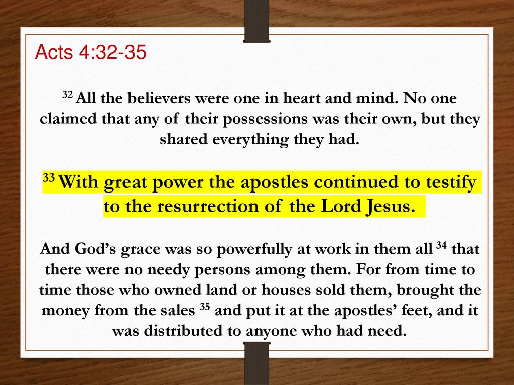Acts 4:32-35