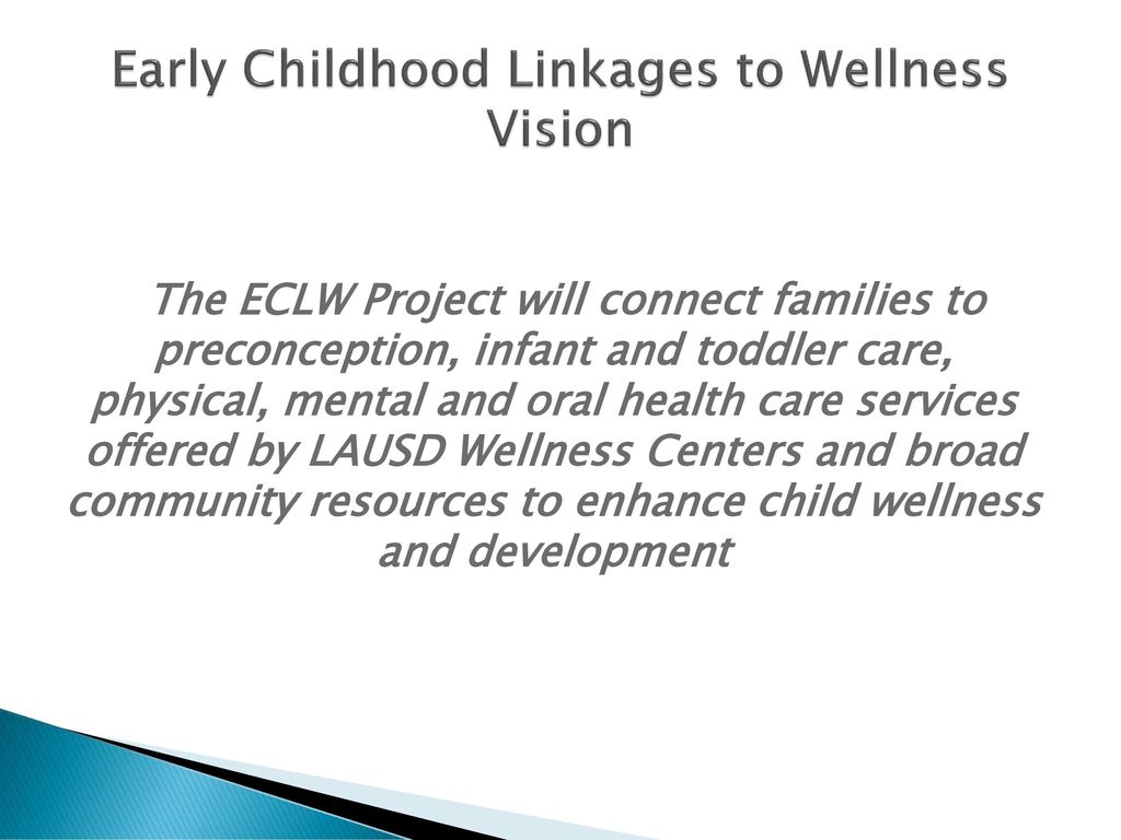 Early Childhood Linkages to Wellness Vision