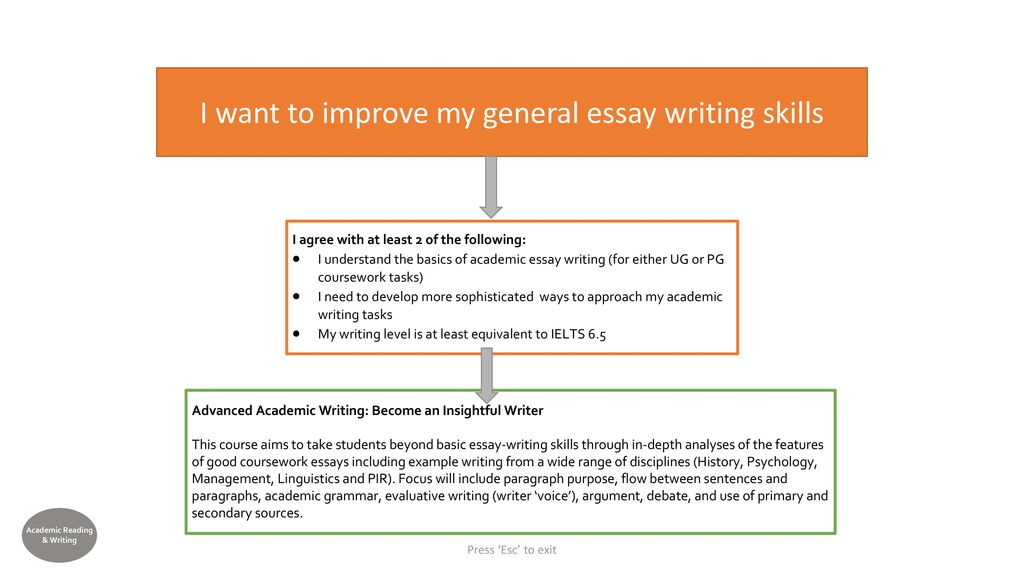 how can i improve my essay writing skills