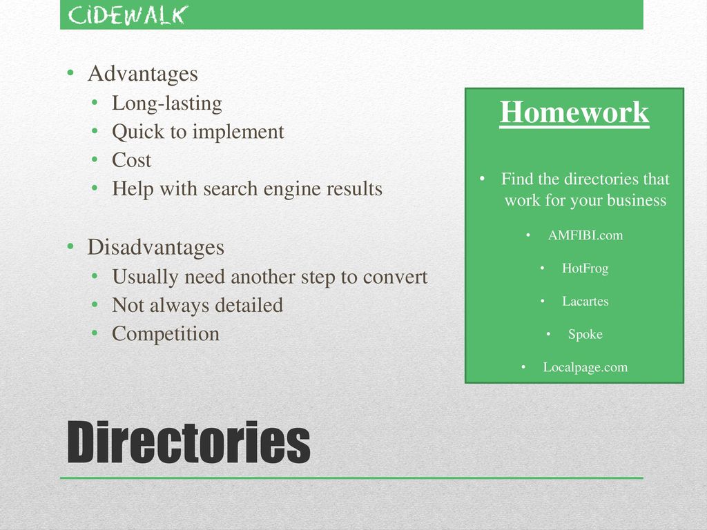 Find the directories that work for your business