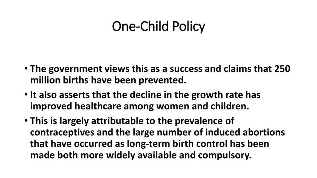 conclusion of one child policy
