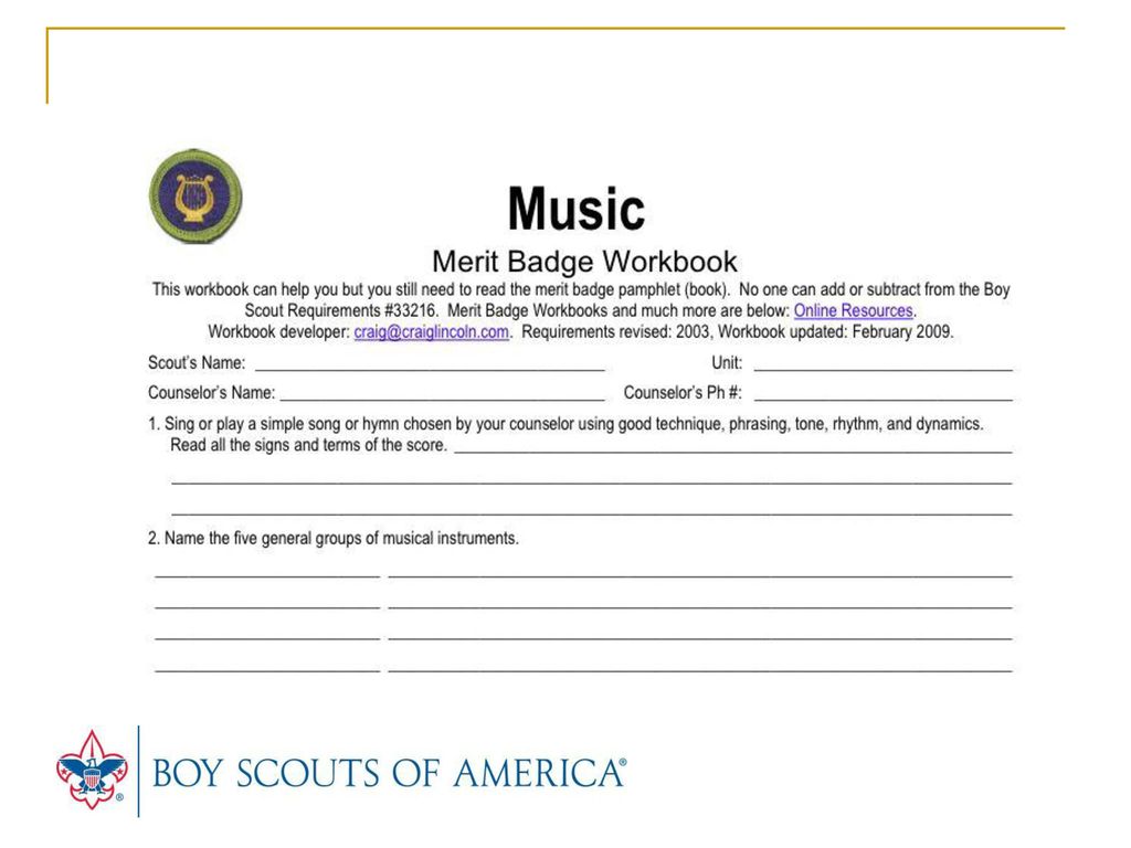 Merit Badge Counselor Training Ppt Download