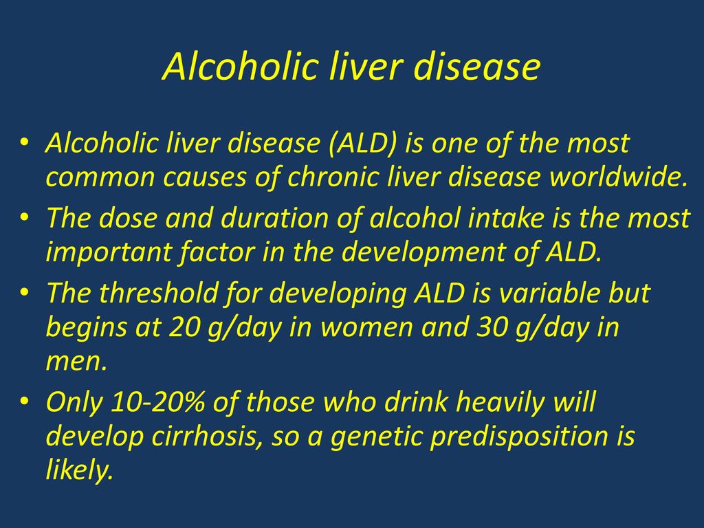 Alcoholic liver disease and non-alcoholic fatty liver disease - ppt ...