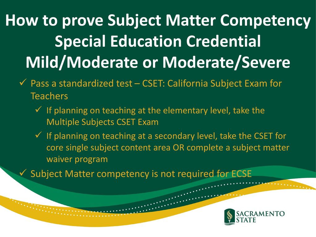Multiple subject education specialist teacher preparation program ppt