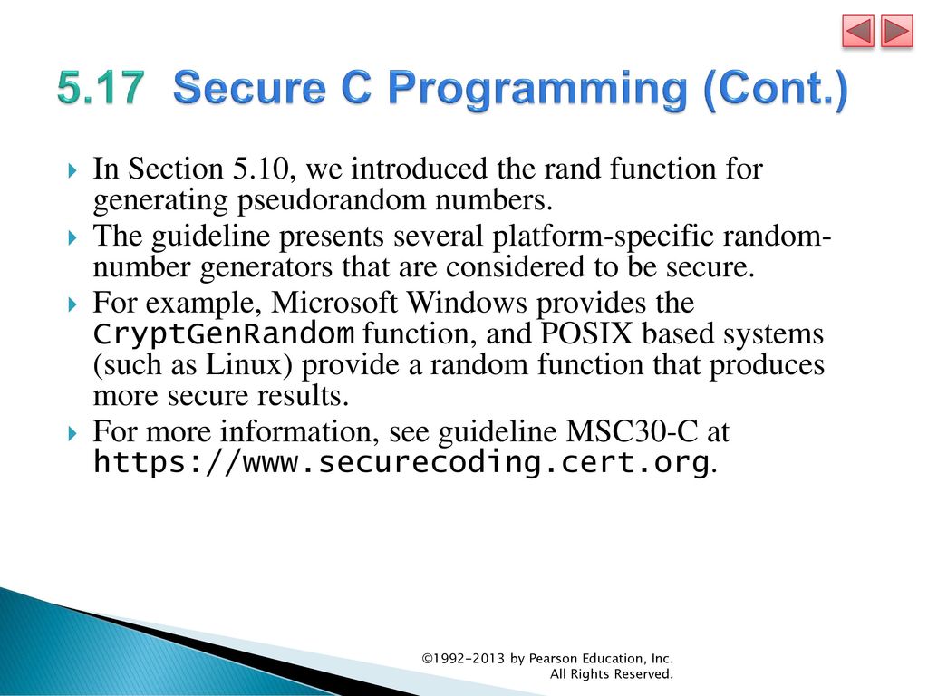 5.17 Secure C Programming (Cont.)