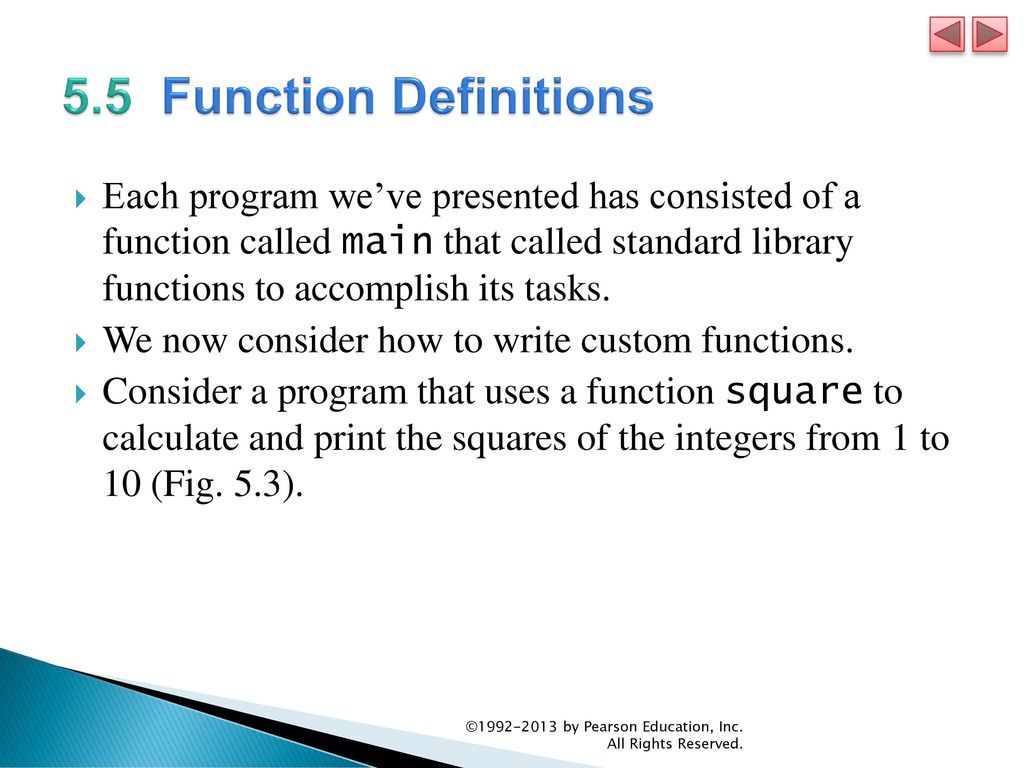 5.5 Function Definitions