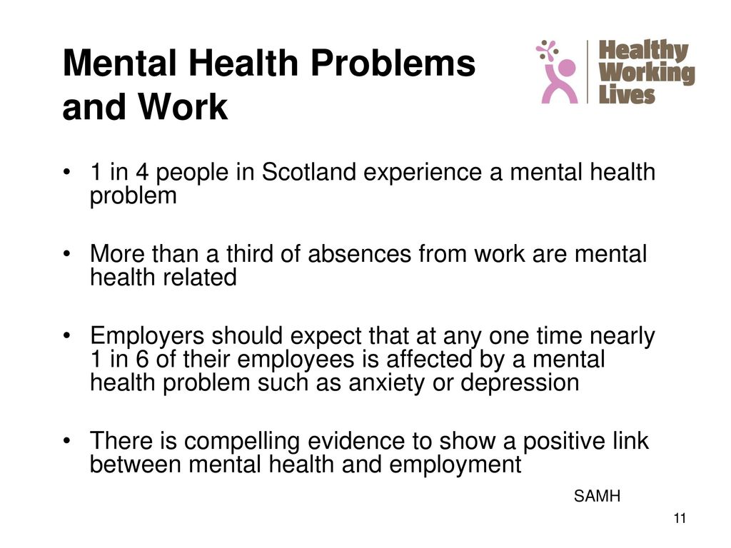 Mental Health Problems and Work