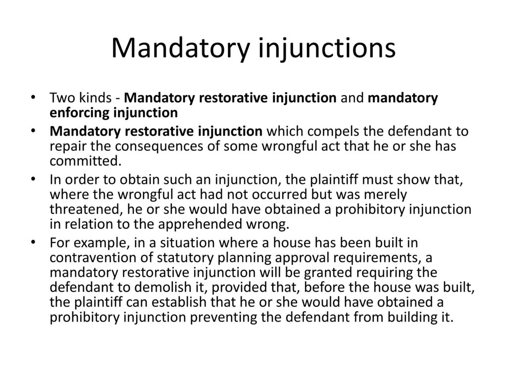 mandatory injunction definition