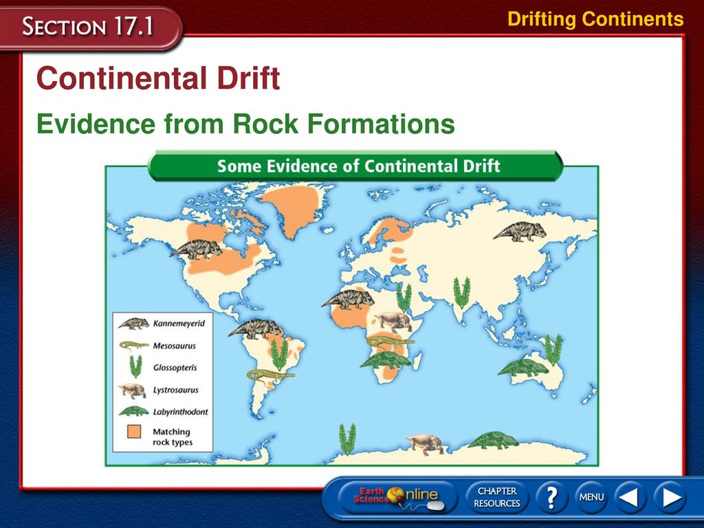 Drifting Continents Continental Drift Evidence from Rock Formations