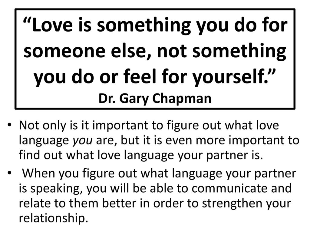 The Five Love Languages Test Results - Ppt Download