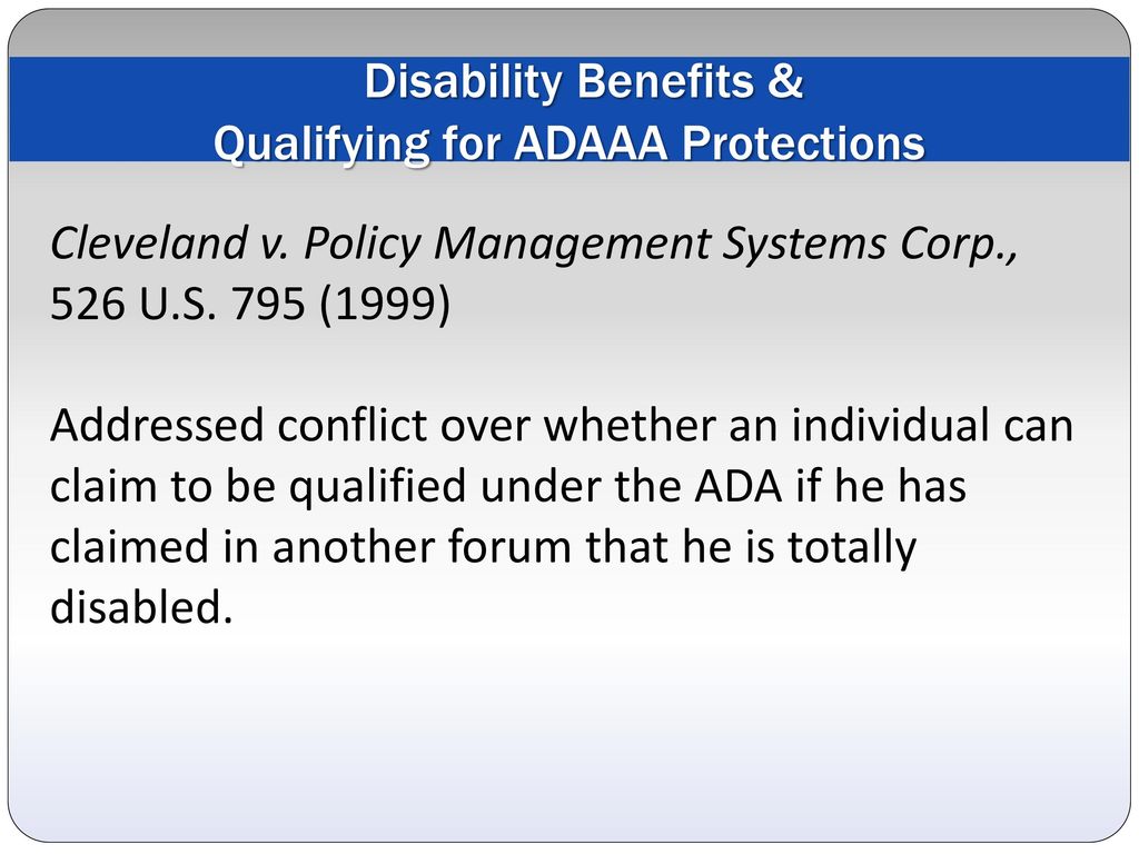 Presented By William C Bird Iii 501 Ppt Download - disability benefits qualifying for adaaa protections