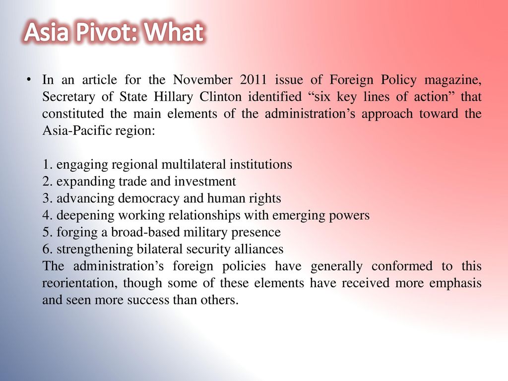 Asia Pivot and Korea Peace Talks - ppt download