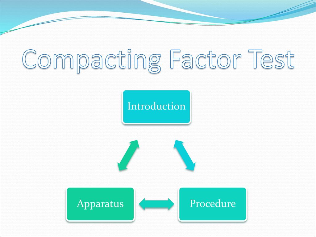 Compacting Factor Test