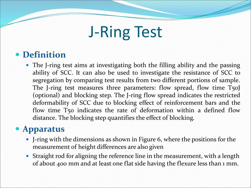 J-Ring Test Definition Apparatus