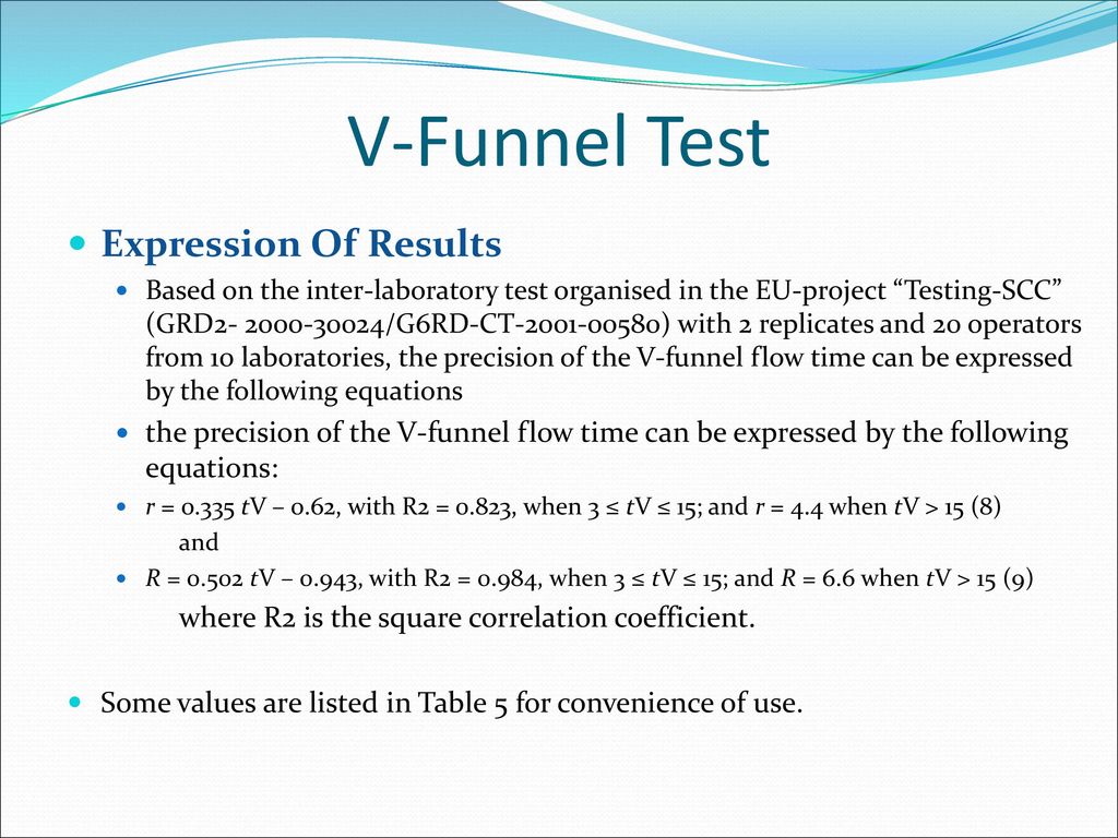 V-Funnel Test Expression Of Results