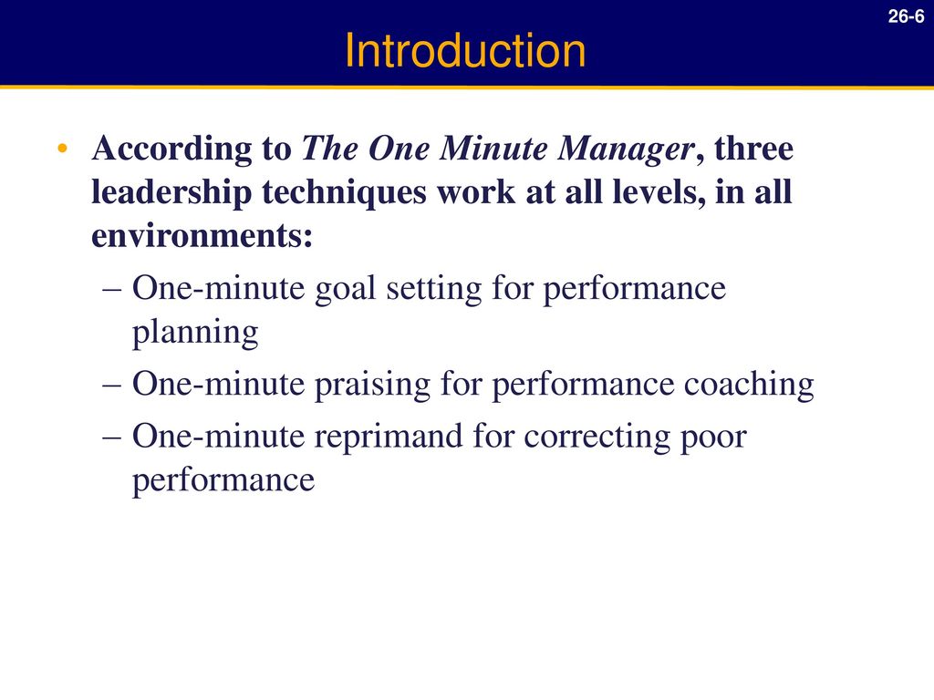 one minute manager essay