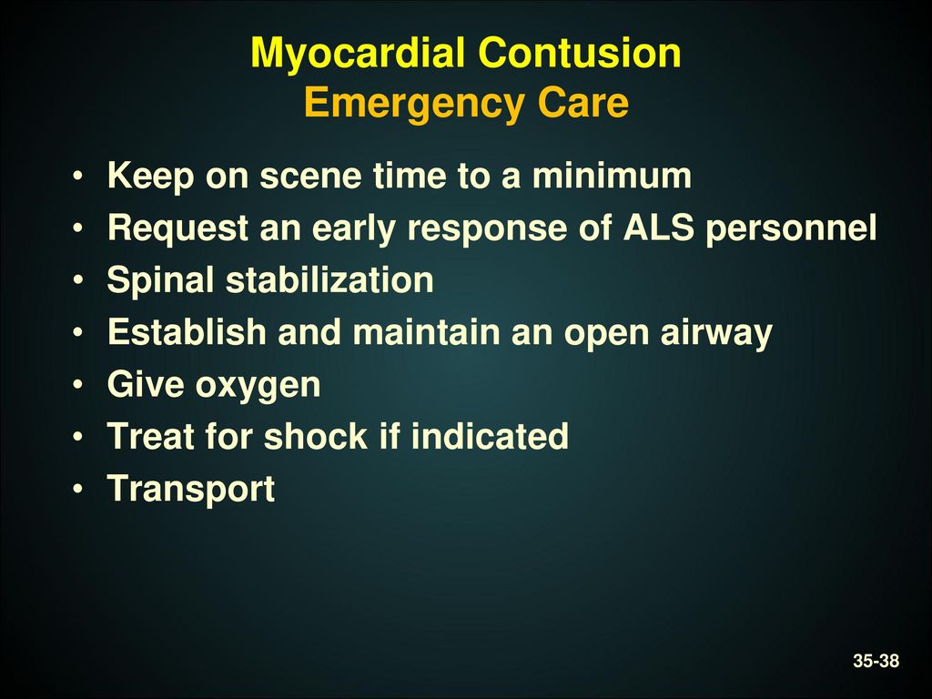 Myocardial Contusion Emergency Care