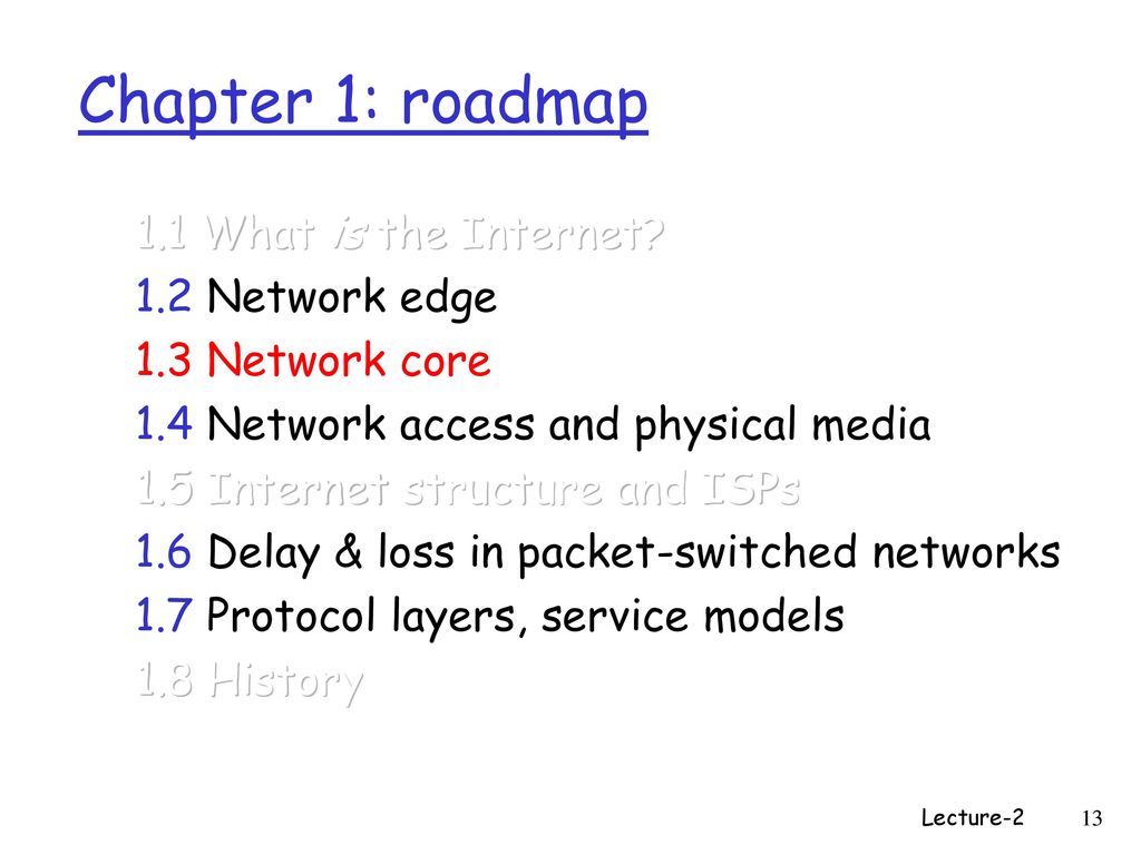 Chapter 1: roadmap 1.1 What is the Internet 1.2 Network edge