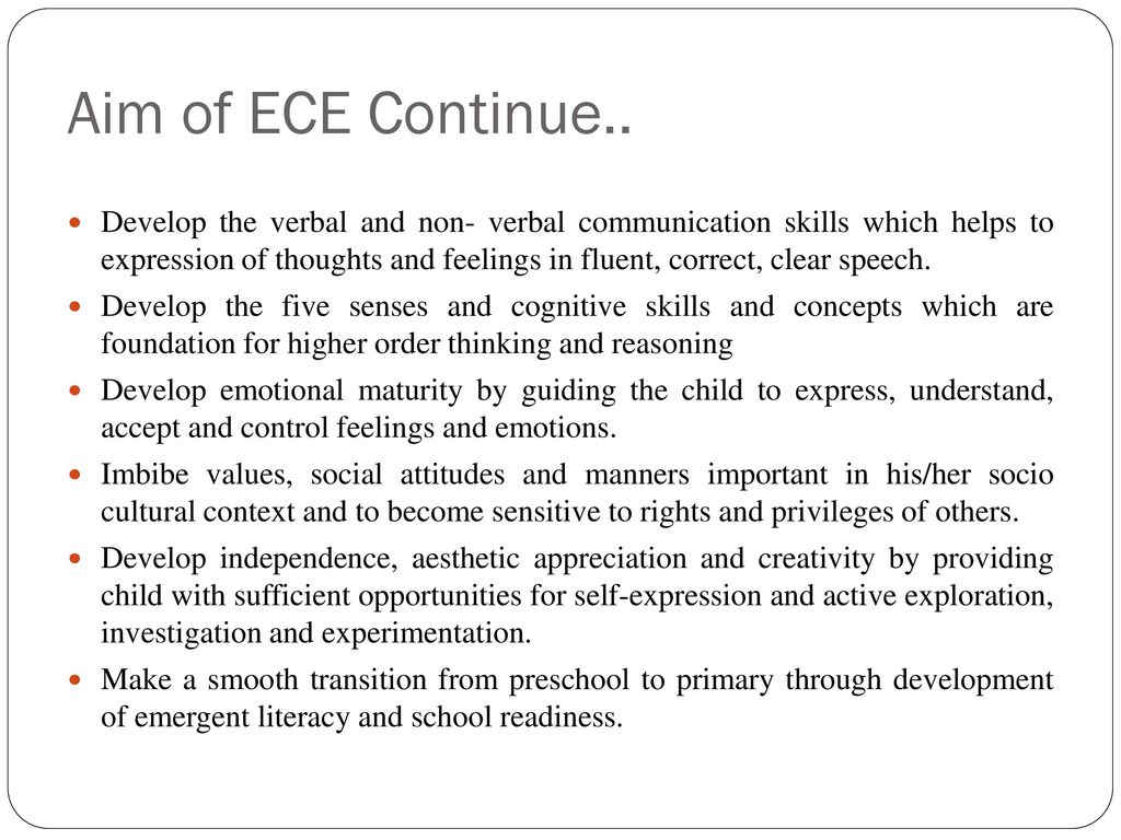 Holistic Approach for Early Childhood Education - ppt download