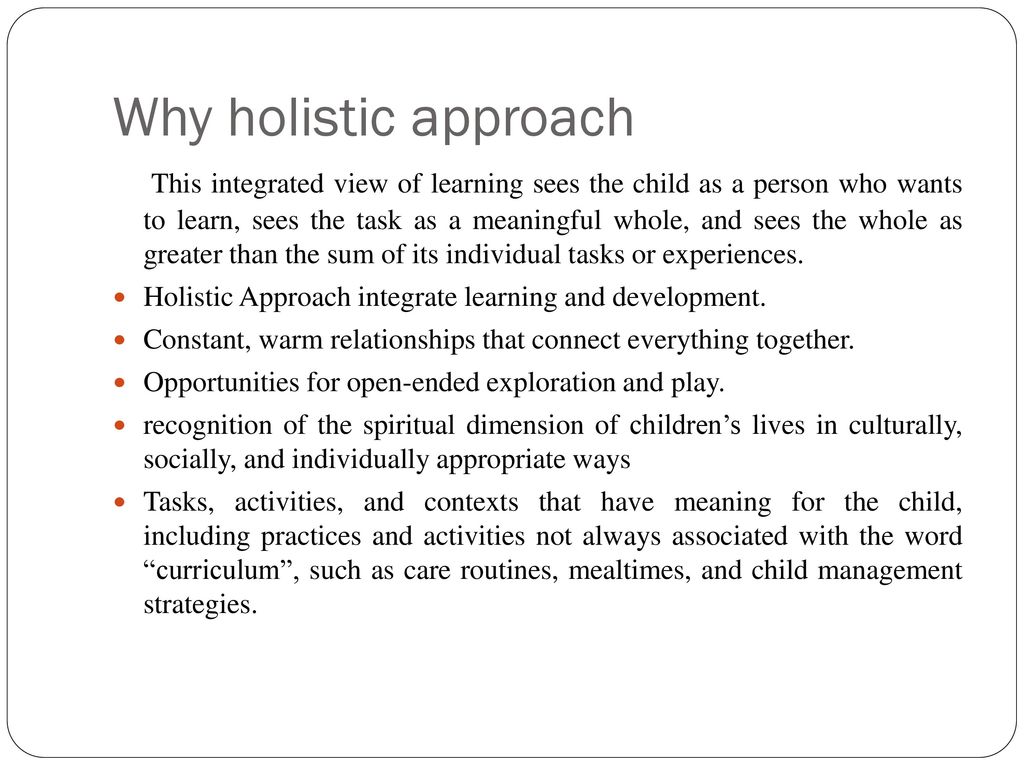 holistic child development meaning