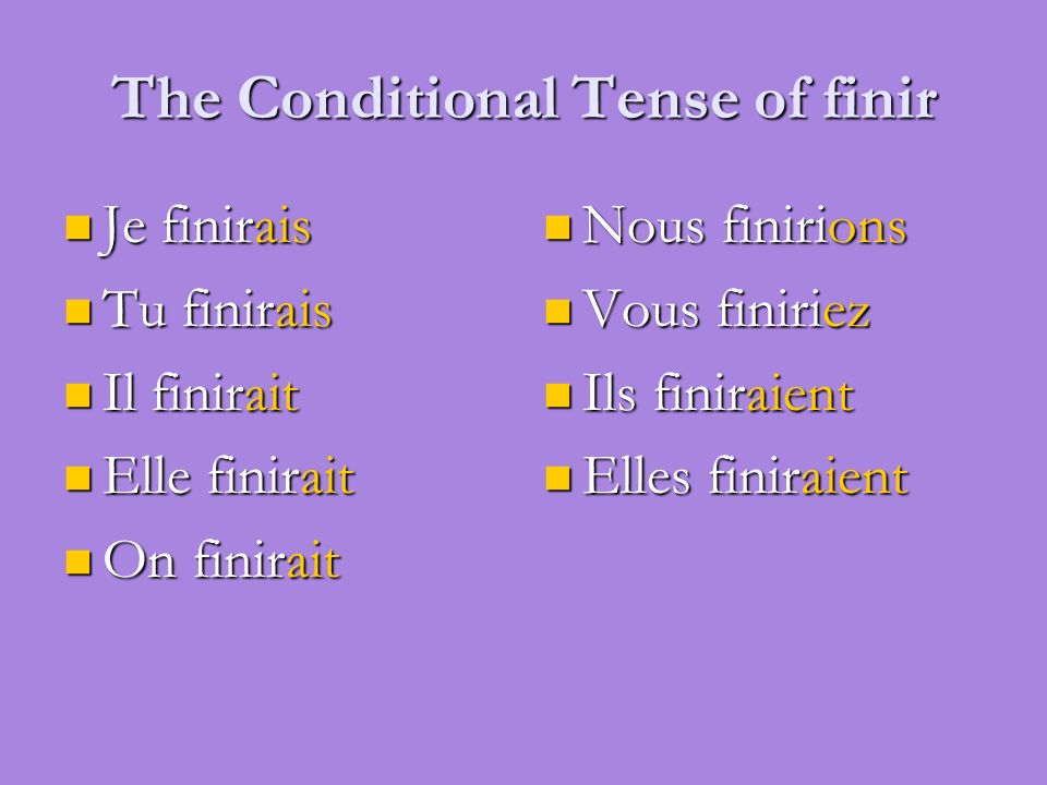 The Conditional Tense How to form it. - ppt video online download