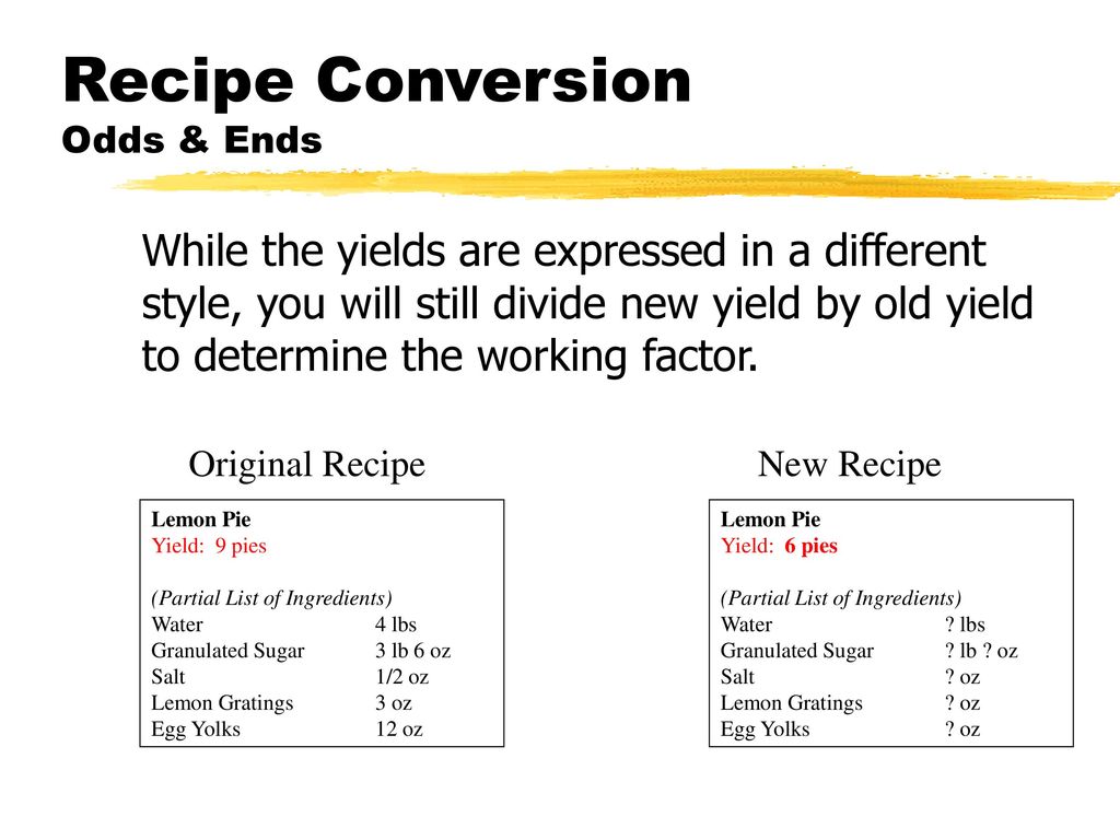 Solved] 14. Calculation The recipe below yields 3 portions. Calculate  the