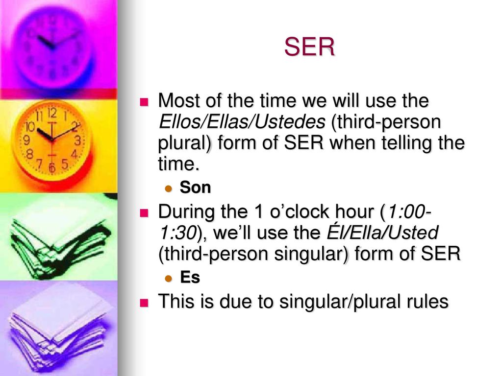 Telling time in Spanish - ppt download