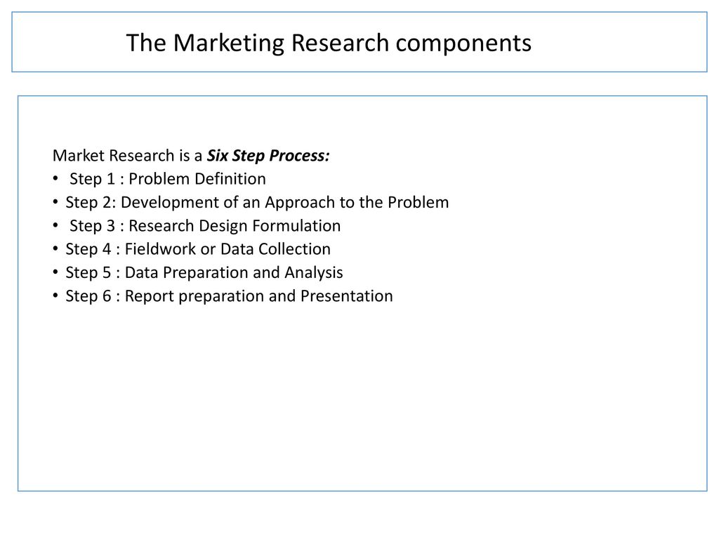 market research process - ppt download