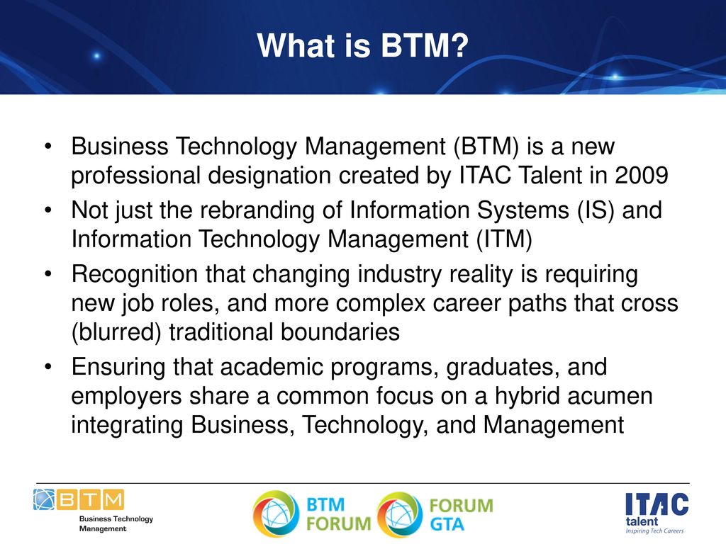 Business Technology Management Btm Ppt Download