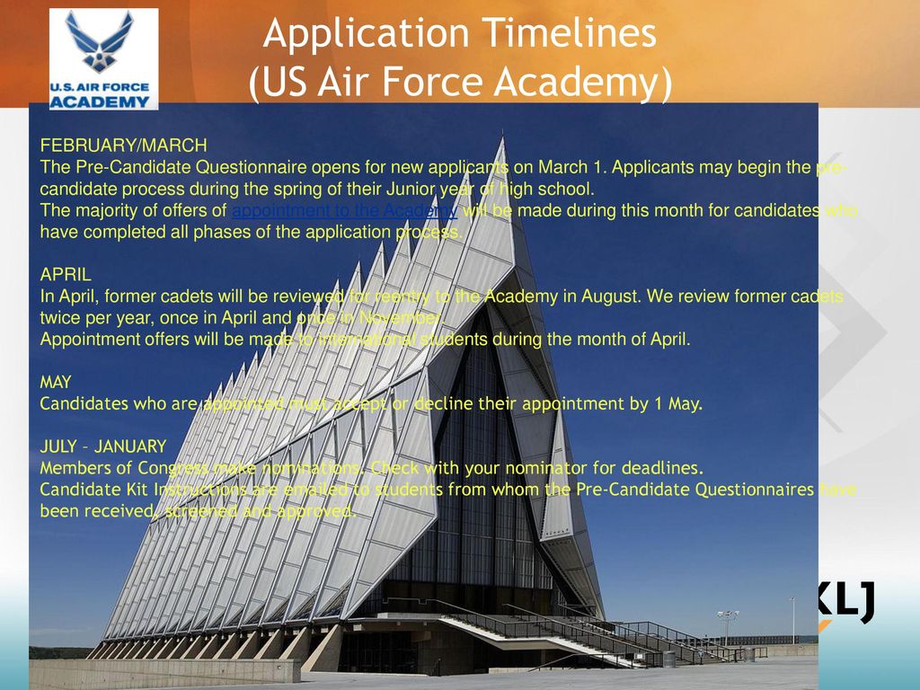 us air force academy application deadline