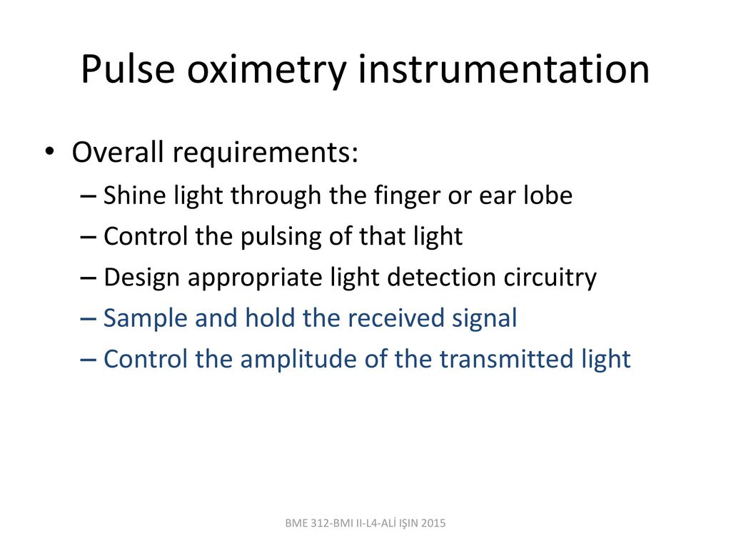 Pulse oximetry instrumentation