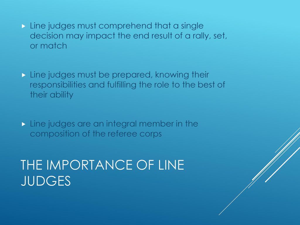 Line Judge Guidelines 2017 Edition. - Ppt Download