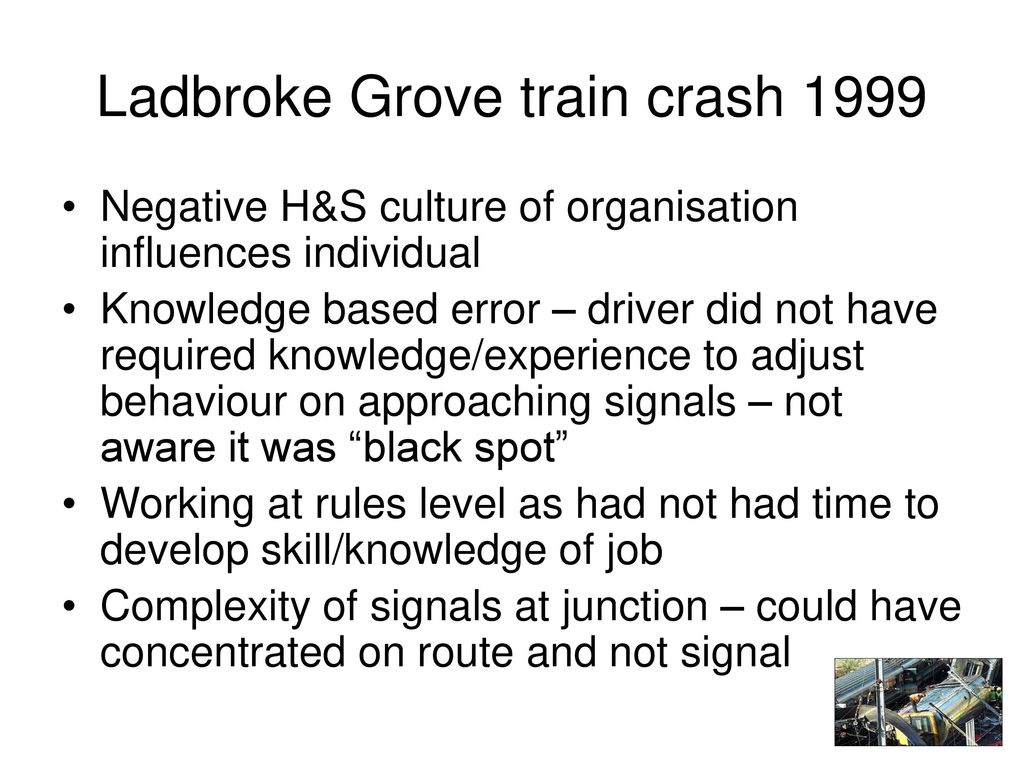 Ladbroke Grove train crash 1999