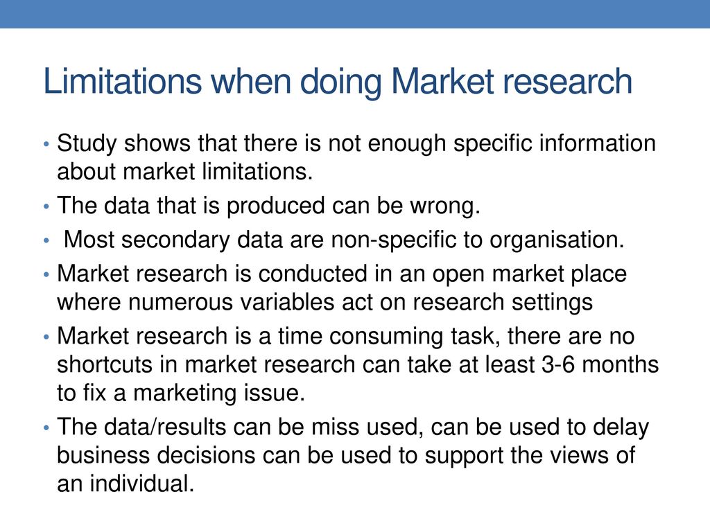 limitations of market research a level business