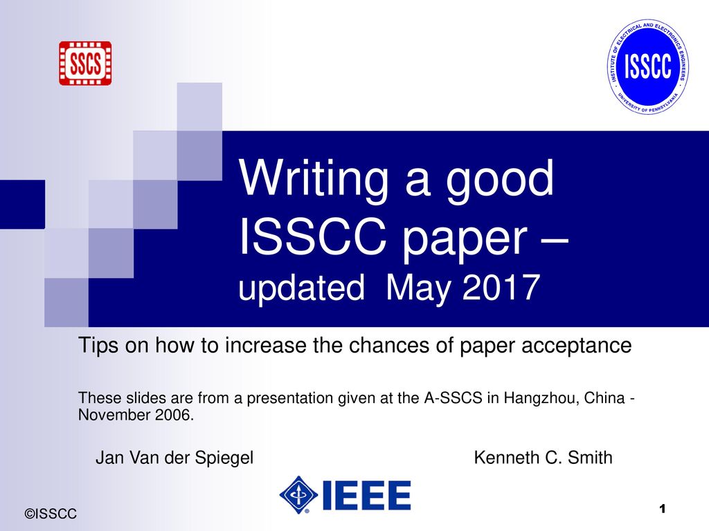 Writing a good ISSCC paper updated May ppt download