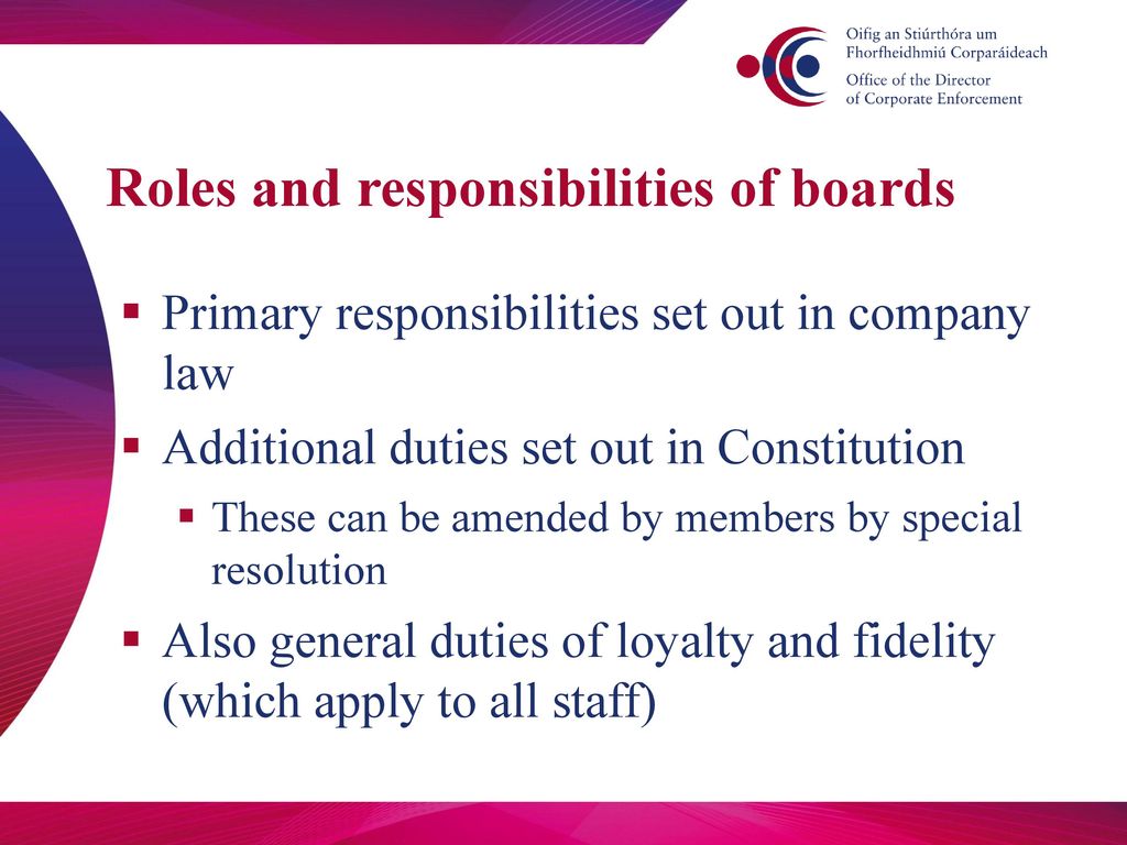 Roles And Responsibilities Of Company Directors - Ppt Download