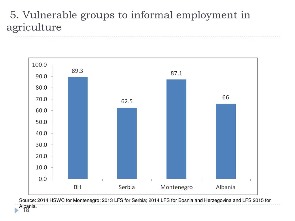 5. Vulnerable groups to informal employment in agriculture