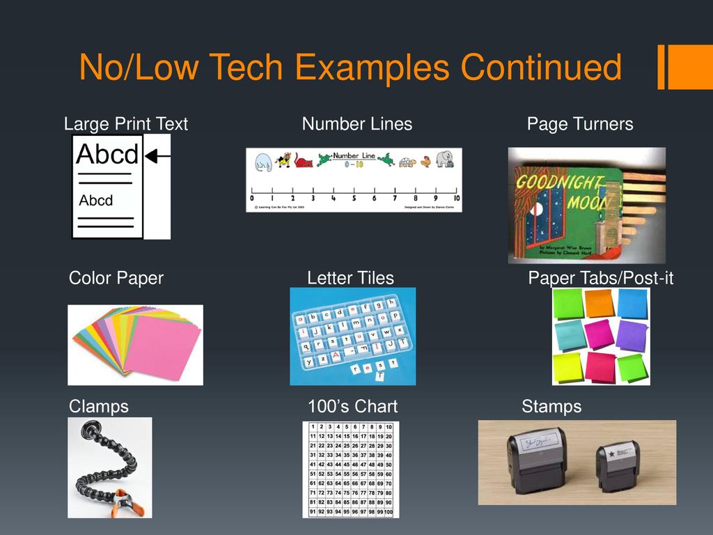 Low tech assistive technology devices