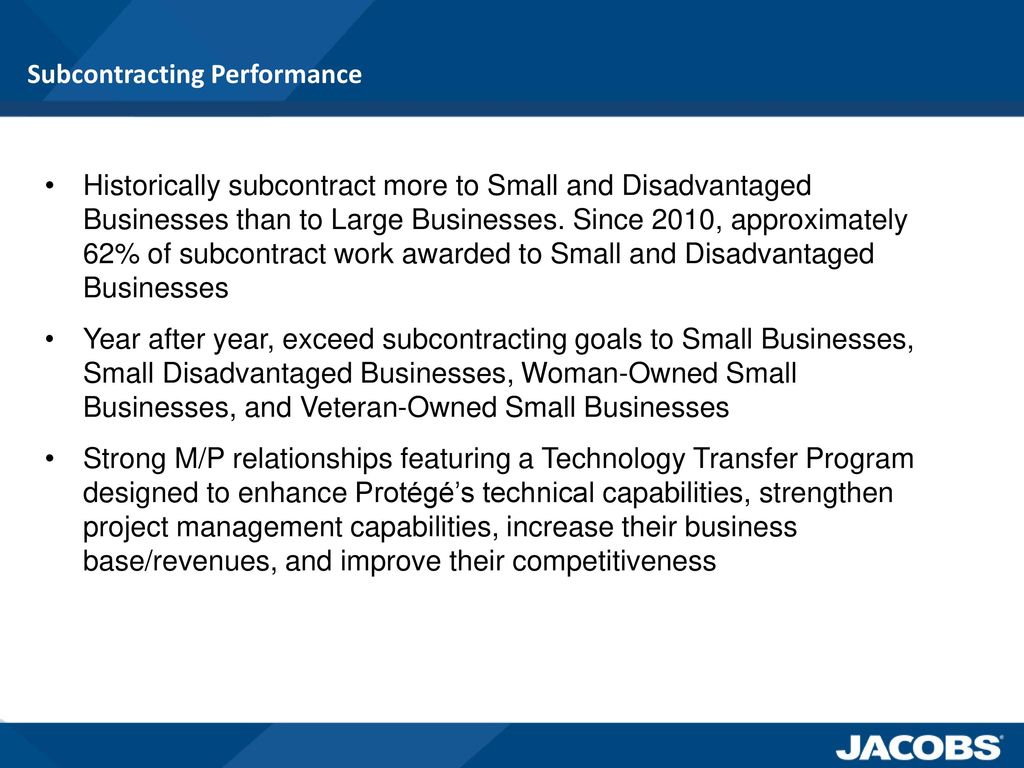 Subcontracting Performance