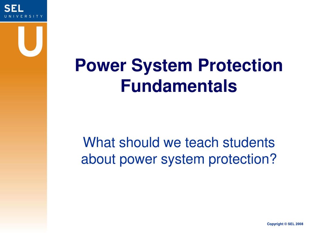 Power System Protection Fundamentals