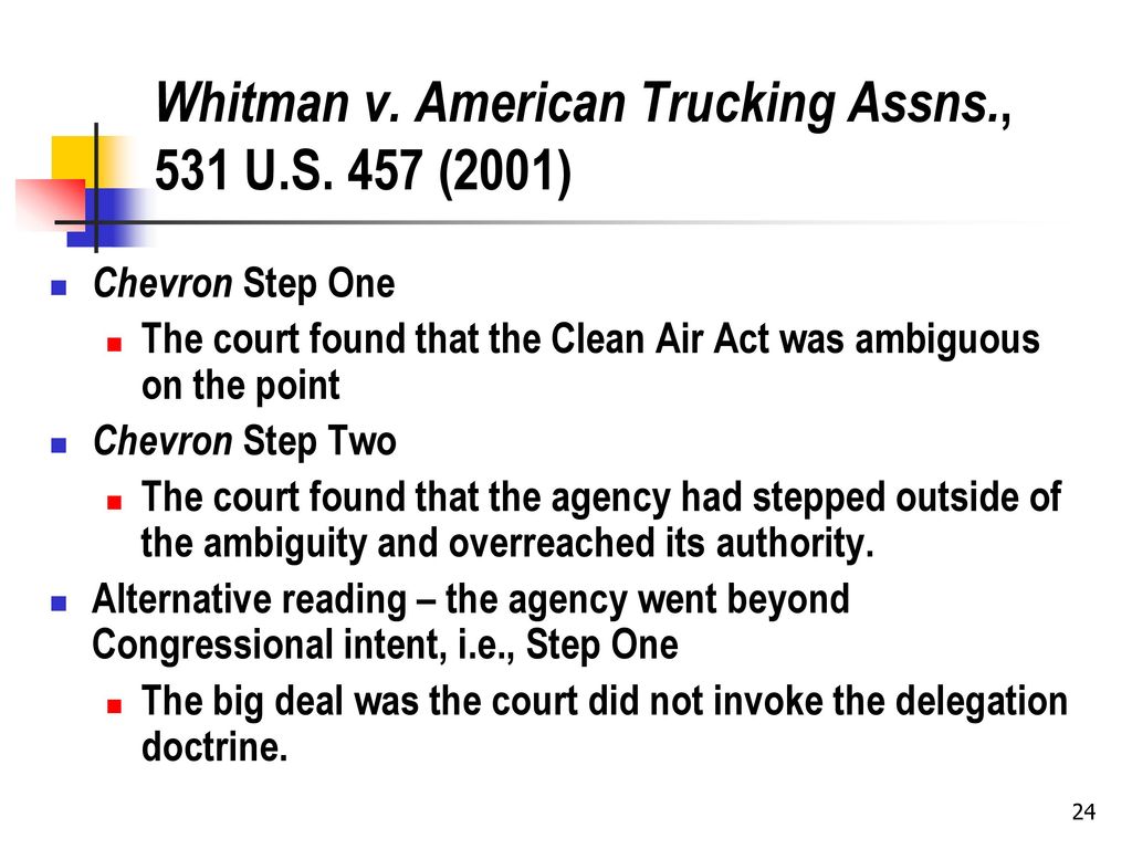 Whitman v. American Trucking Assns., 531 U.S. 457 (2001)