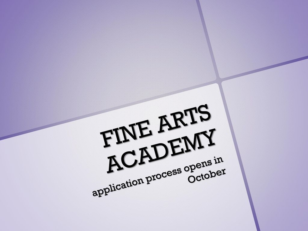 application process opens in October