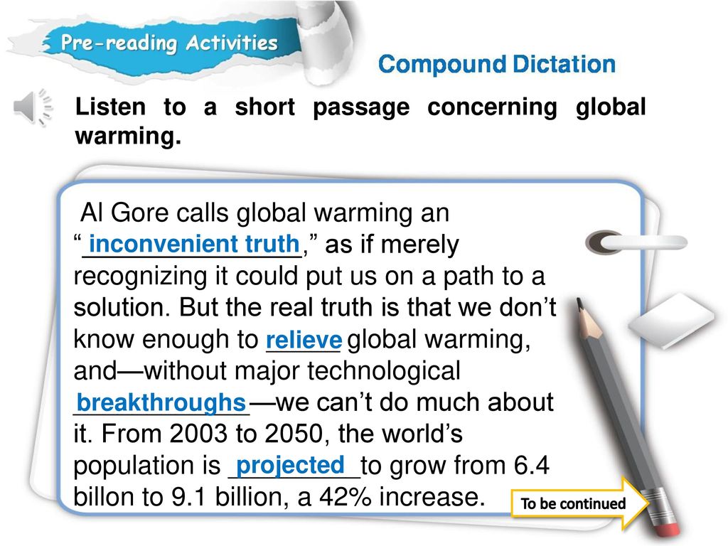 inconvenient truth relieve breakthroughs projected