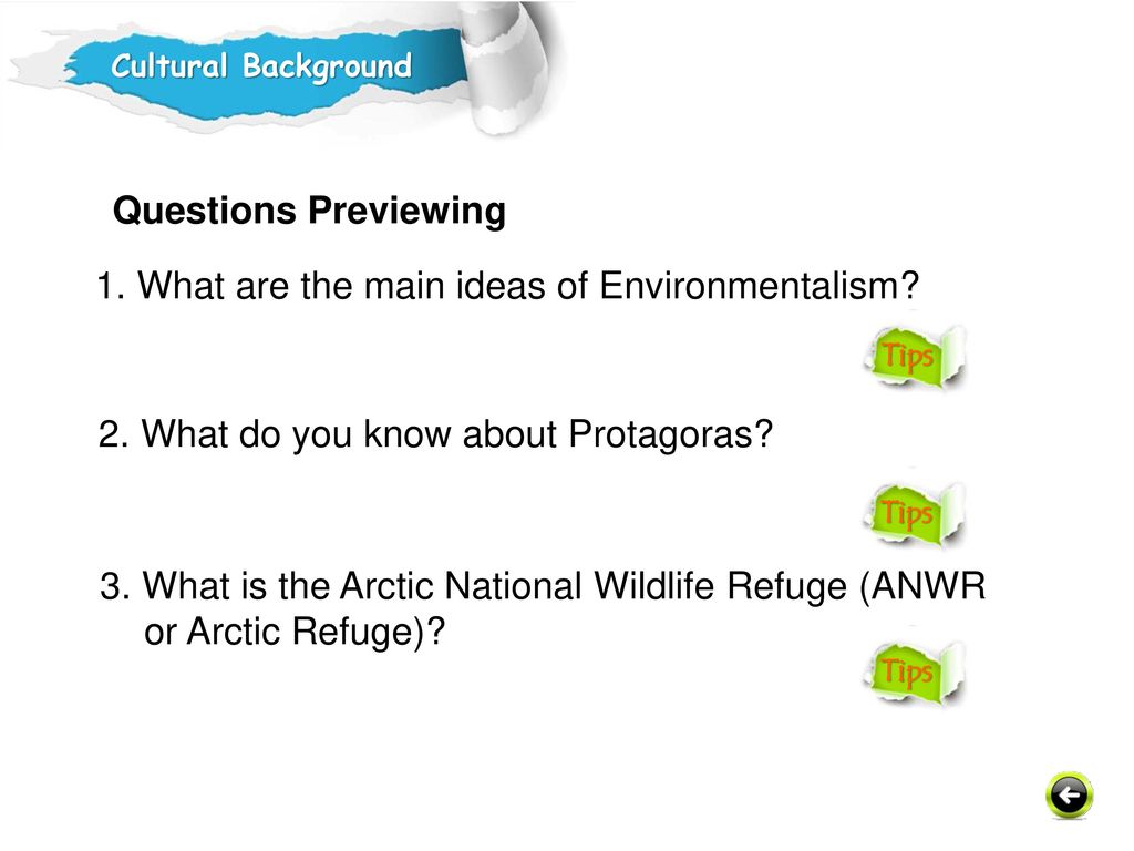1. What are the main ideas of Environmentalism